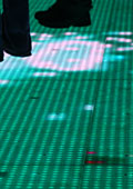 the Wishing Well floor is a matrix of variable-coloured light cells