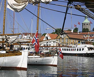 Stavanger harbour during the Gladmat food festival
