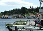 Aavik boat moorings with Svinor beyond